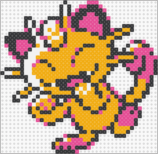 Shiny Meowth - pink,orange,pokemon,meowth