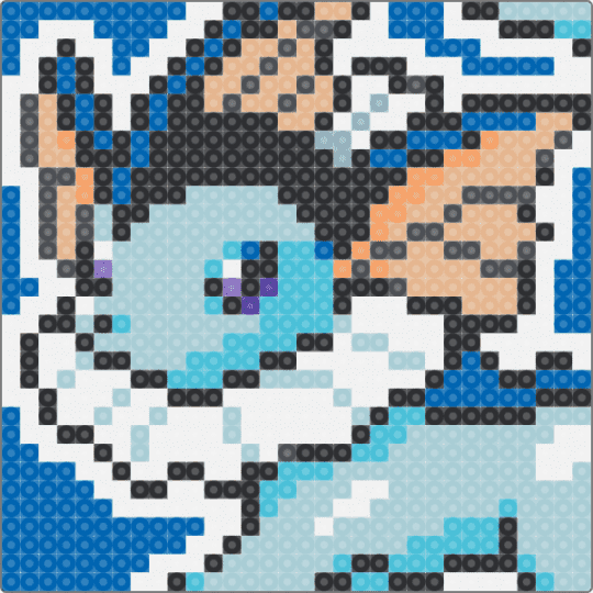 Vaporeon Portrait - light blue,blue,pokemon,vaporeon