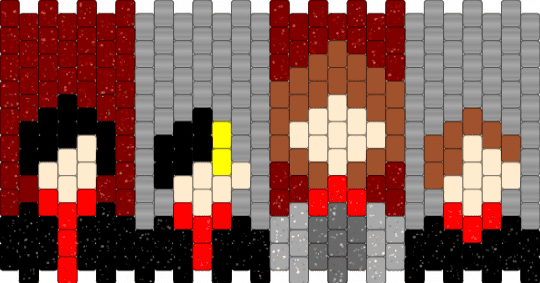 MCR members - brown,red,beige