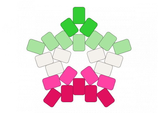 pride stars- Abrosexual - pink, pride, teal