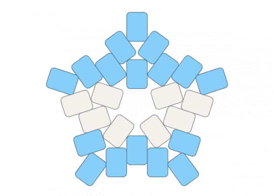 pride stars- Achillean - light blue, pride, white
