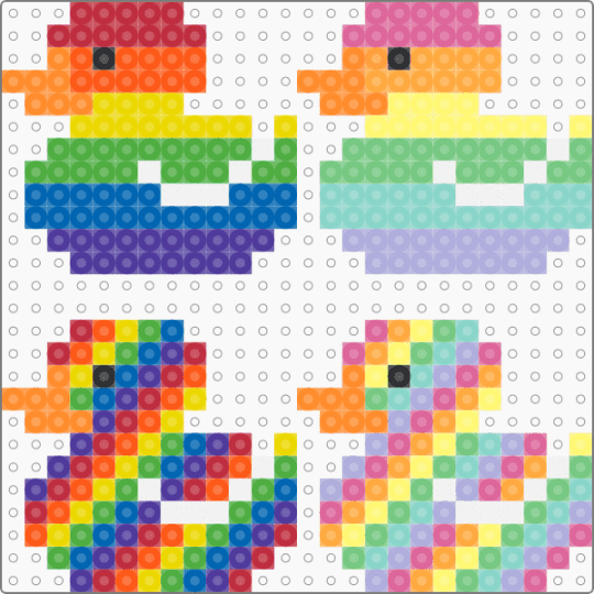 ducks - orange,yellow,pink
