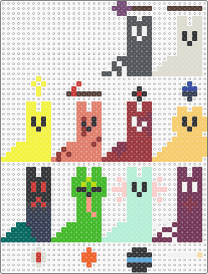 All scugs - orange,beige,gray,yellow,colorful,slug,cat,slugcat,rwin,world,rainworld