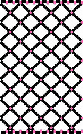 Sparkly pink fishnets - black