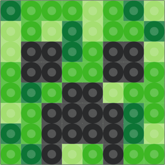 Mossy Creeper Charm - black,green,creeper,minecraft,mc