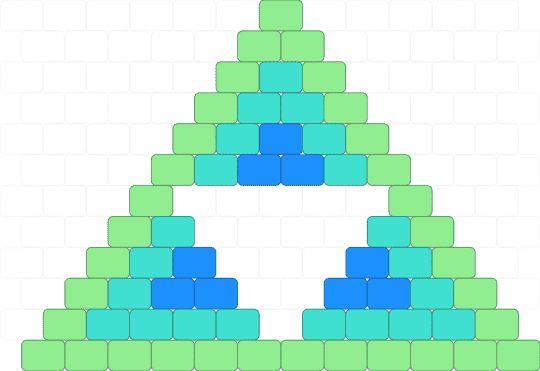 Green + Blue Triforce - teal,light blue,zelda,green,blue,triangle