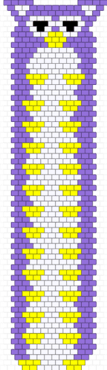 Long Furby Wall panel/charm/thing - purple,yellow,furby