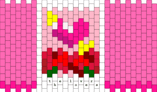 the lovers tarot card 2 - pink