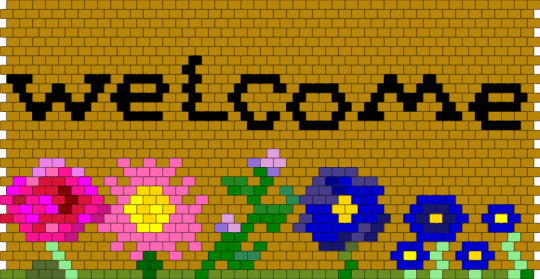 Bisexual Welcome Mat - gold,bi,bisexual,bisexual flag,pride,flowers,bisexual pride