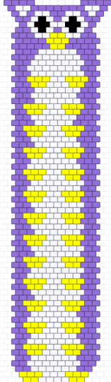 Long Furby Wall panel/charm/thing but hes awake - purple,yellow,furby