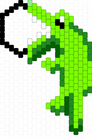 Simple gator hanger - green
