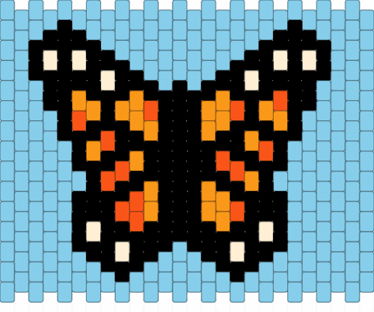 remixed butterfly - light blue