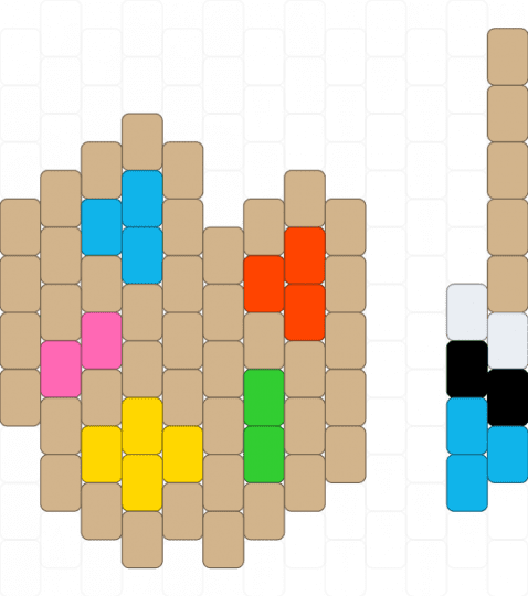 Art palette charm - beige