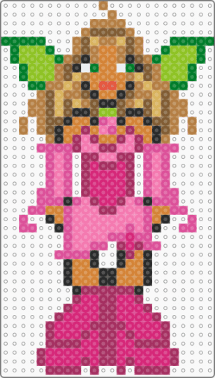 flora pixel sprite - tan,pink,winx club,flora winx club