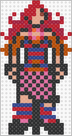 ruby pixel - black,red