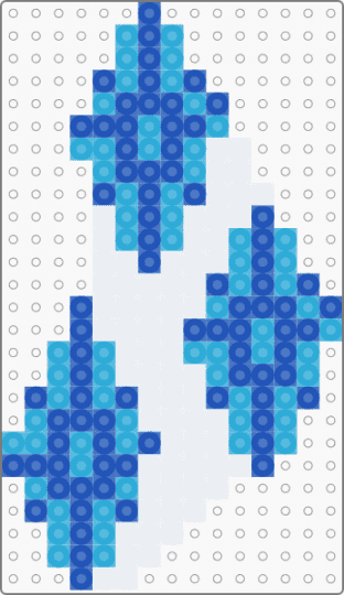 rarity cutie mark fuse bead pattern - blue,light blue,mlp,rarity mlp