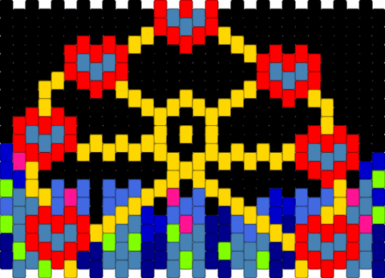 Delta rune Ferris wheel cuff - black,red,yellow,blue,cotdferriswheels,deltarune