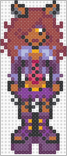 clawdeen pixel sprite - pink,red,monster high,clawdeen