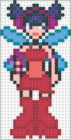 musa pixel sprite - red,winx club,musa winx club