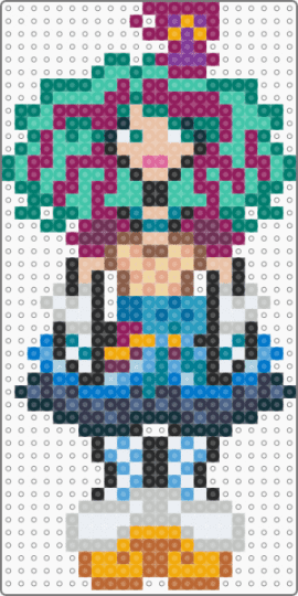 Madeline hatter pixel sprite - beige,teal,pink,ever after high,madeline hatter
