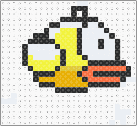 Flappy Bird keychain - orange,yellow