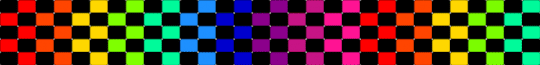 Rainbow Checkerboard Cuff - black,red,green,pink,colorful
