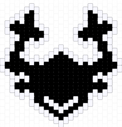 The roaring knight (charm) - white,black,roaring,knight,roaring knight,charm,dess,papyrus,asriel,deltarune