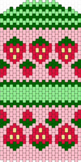 Strawberry bag part 1 - pink,green