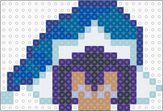 Moonlight Cookie [Cookie Run: Kingdom] - purple,light blue,blue,cotdstars,crk,cookierunkingom,moonlight,perler