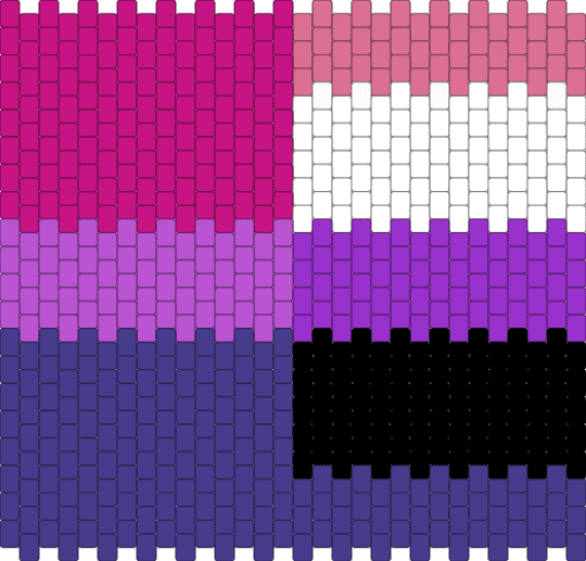 Bisexual/Genderfluid bag panel - pink,purple