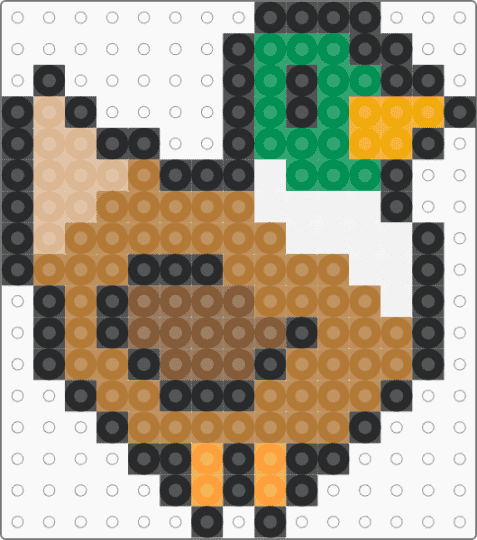 Duck charm - animal, brown, cute, duck, small, tan