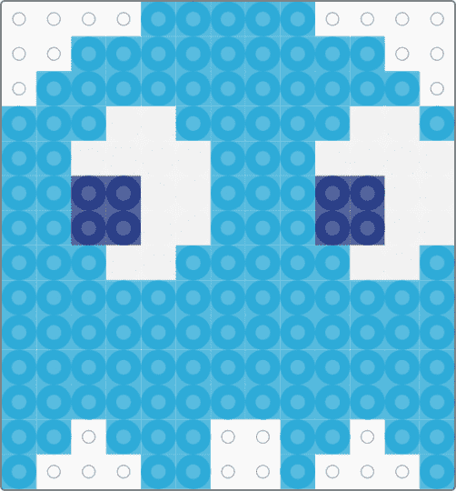 Small Pacman blue ghost - light blue,pacman,ghost,blue,charm