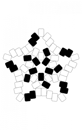 Spiral b&w star - black, spiral, star, white