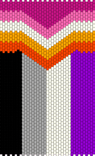 Ace/ lesbian flag - ace, banner, beige, flag, lesbian, lgbt, lgbtqia, pink, purple