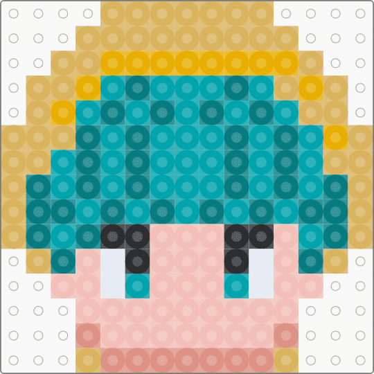 BABY SAJA HEAD CHARM - teal,orange