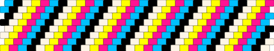 Cartoon Network cuff - diagonal,stripes,yellow,pink,light blue