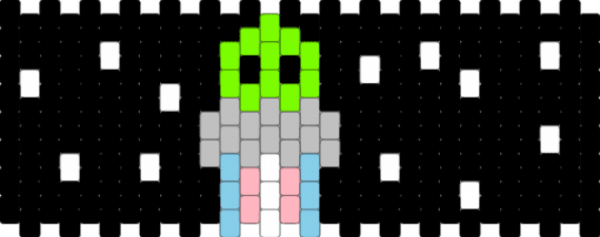 trans alien cuff - black,green,beige