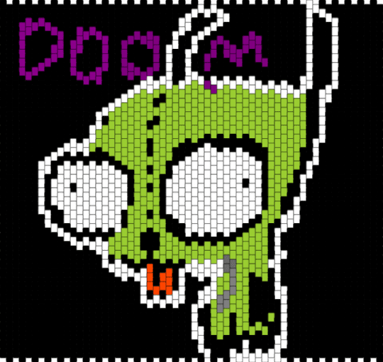 Gir bag - gir,invader zim,doom,cartoon,tv show,gaming,video game,black,white,green