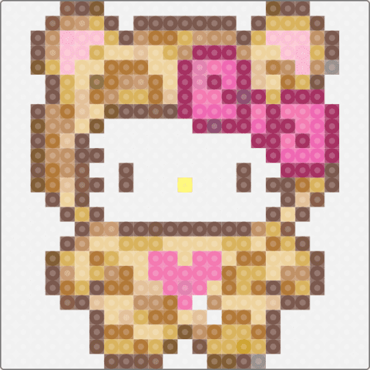 hello kitty cheetah - white,tan,beige,pink