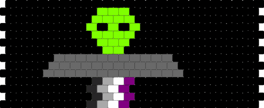 Ace alien - black,green,gray