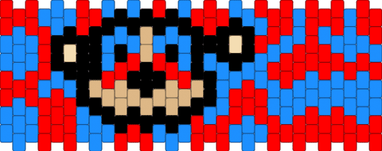 Freddy fazbear peyote stitch - red,light blue,freddy,fnaf,bear,harhar