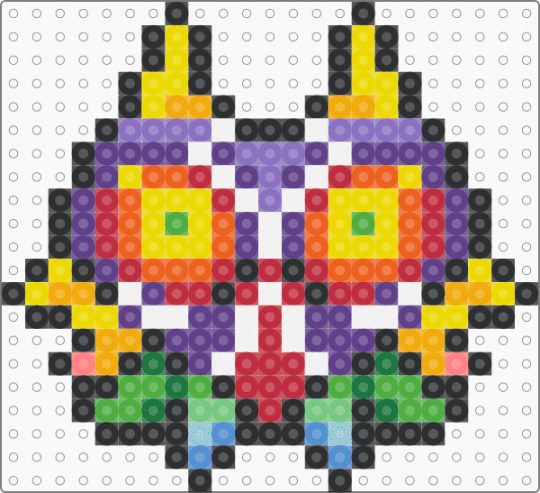 Majora's Mask - 004 - bl4ck - red,orange,yellow,purple,zelda,majoras,mask,majoras mask,green,game,chaveiro