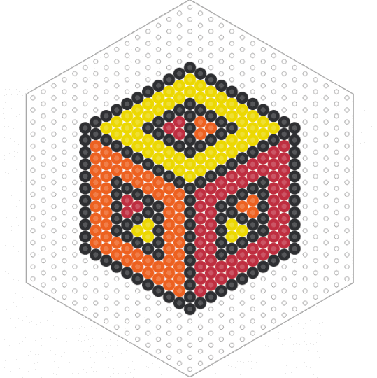 Cube Hollow 02 - yellow,orange,red