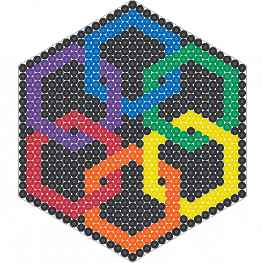 Cubes Weave - black,red,yellow,purple,colorful