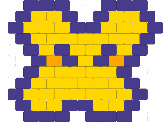 X - purple, yellow
