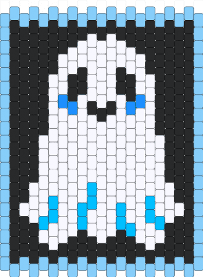 Happy Ghost - light blue,white