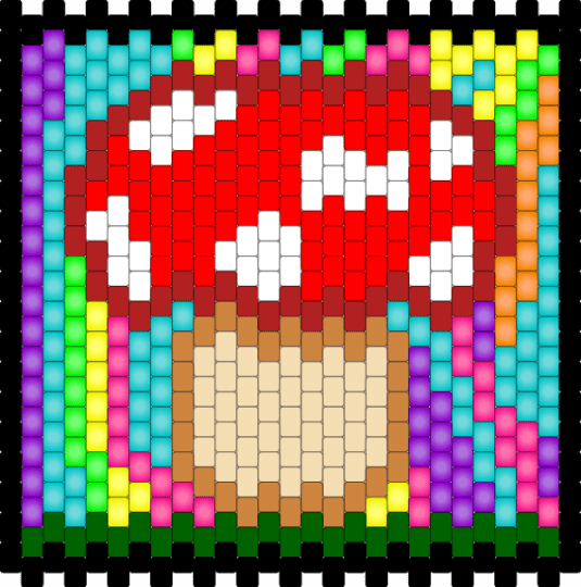 Trippy Mushroom - light blue,red