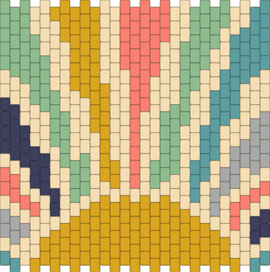Vintage Sunset - orange,beige