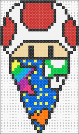Gangsta Toad - red,beige,blue