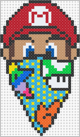 Gangsta Mario - mario,bandana,festival,rave,edm,nintendo,gaming,video game,music,light blue,red,tan